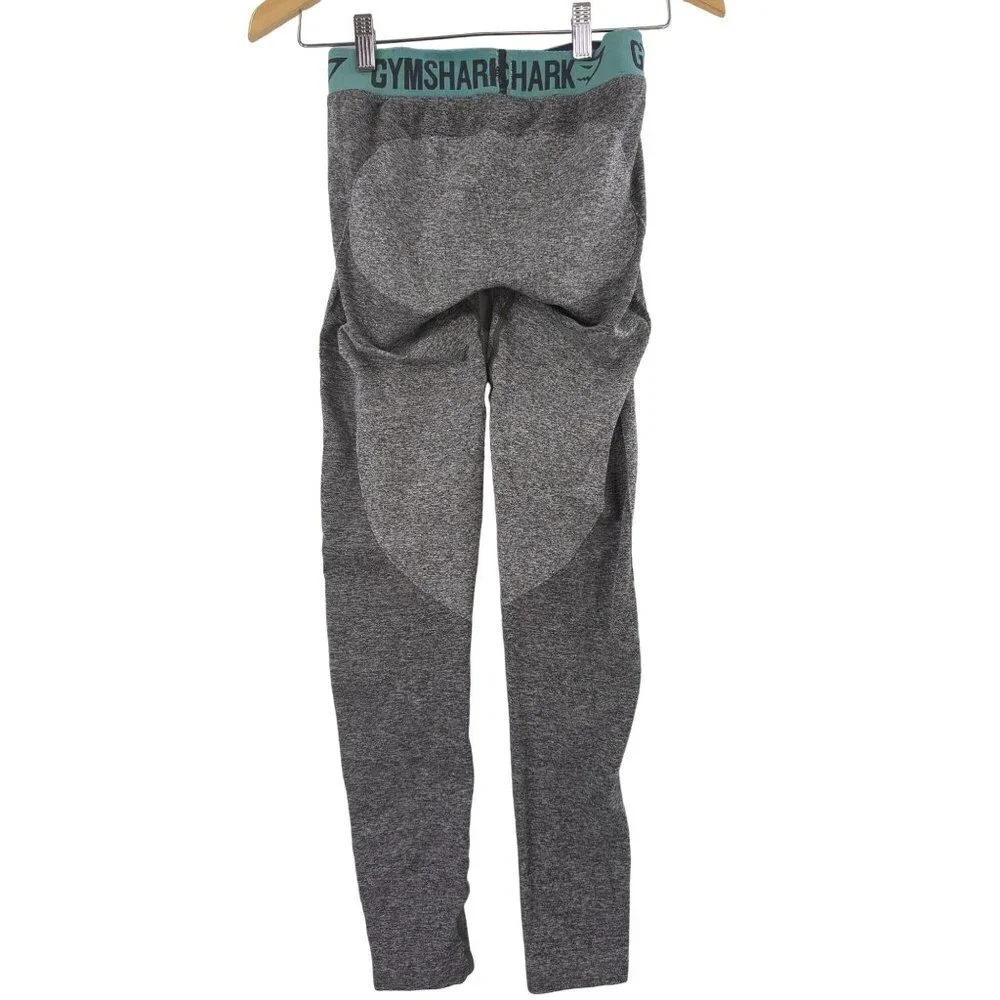 Gymshark Flex V3‎ Leggings Womens Small Gray Blue Athletic Activewear